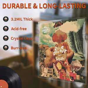 20 copertine di dischi in vinile trasparente 12 \ "LP copertine di dischi esterni 3.2 Mil per la protezione degli strumenti musicali