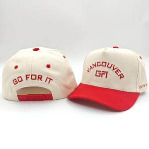 หมวกเบสบอลปรับแต่งได้พร้อมโลโก้ปักนูน 3 มิติ ลายจุดโดบี้สองสี หมวกกีฬาผ้าฝ้าย 5 ชิ้นแบบปรับได้ - Product Image 4