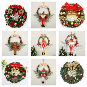 Christmas wreath rattan garland front door hanging ornament for window venue holiday decor wholesale - Product Image 3