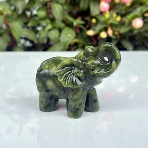 Natural Xiuyan Jade <b>Elephant</b> Eco-Friendly Irregular Shape Iceberg Theme Smooth Carving Great for <b>Decoration</b> Collection and Gift - Product Image 1