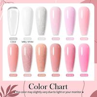 BORN PRETTY-Gel d'Extension d'Ongles en 12 Couleurs Gelées Sans HEMA, Constructeur de Gel Acrylique à Faible Chaleur, 1kg, en Vrac