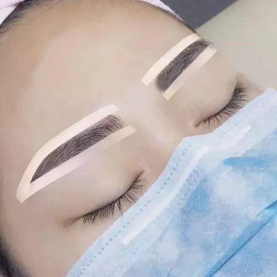 Lông mày công cụ định hình microblading DIY Eye Brow hướng dẫn định hình Silicone phụ trợ dán Silicone Brow hình dạng băng