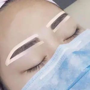 Kaş şekillendirme araçları Microblading DIY göz kaş kılavuzu şekillendirme silikon yardımcı çıkartmalar silikon kaş şekli bant