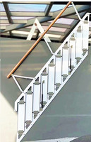 Escalier télescopique pliable en aluminium noir avec revêtement en poudre, style australien/américain moderne - Durable et écologique