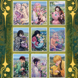 Caja Misteriosa de Cartas Coleccionables de Pokémon <span class=keywords><strong>Anime</strong></span> Japonés, Póster Acrílico, Juego de Mesa, Figura de Acción de Tanjiro Cuadrada - Product Image 5