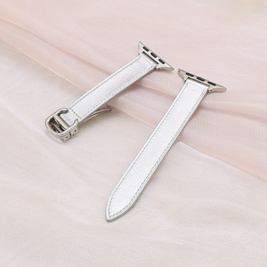 Bracelet de <span class=keywords><strong>montre</strong></span> de luxe pour Iwatch Series 10, bracelet en cuir véritable 40mm 42mm 49mm, 14mm - Product Image 3