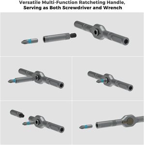 Set <span class=keywords><strong>Cacciaviti</strong></span> Magnetici a Cricchetto 42 in 1 con Impugnatura a T, <span class=keywords><strong>Kit</strong></span> Multiuso per Fai-da-Te - Product Image 4