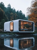 Maisons d'habitation préfabriquées de luxe Cabine Apple Maison capsule Maison préfabriquée Petite maison Hôtel mobile à vendre