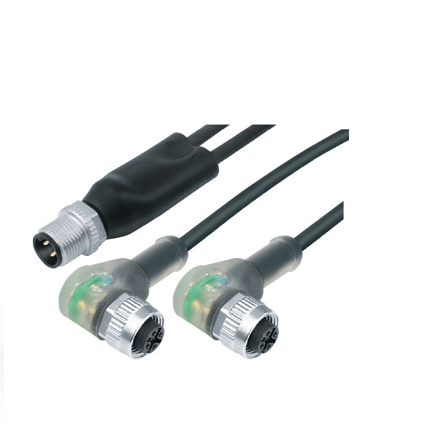 Y/ T Splitter Connector Cable M12 5 Pin  Sensor/ Actuator Distributor