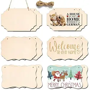 Custom Unfinished Blank Wooden Sign For Crafts Rectangle Hanging Wooden SignsWith Sayings Wholesale