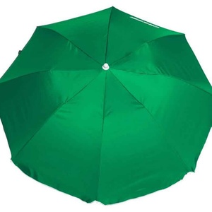 Outdoor Manual Windproof 48 Inch Iron Frame Polyester Beach <b>Umbrella</b> with Custom Logo Prints for Camping & Travel - Product Image 2