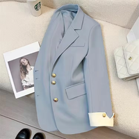 Nouveautés : Blazer élégant à simple boutonnage pour femmes, vestes de créateur haut de gamme pour le bureau, collection printemps, manteau de costume