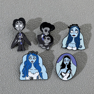 Broche Électroplaquée Personnage de Dessin Animé Anime Europe Amérique, Motif Mariée <span class=keywords><strong>Zombie</strong></span>, Accessoire de Décoration pour Vêtements et Sacs - Product Image 1