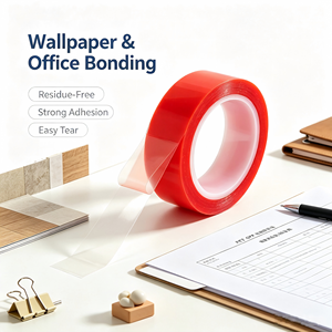 Cinta Adhesiva Acrílica de Doble Cara, Película de PET OPP sin Residuos, para Pegar Papel Tapiz, Decoración de Bodas, Uso Doméstico y de Oficina - Product Image 4