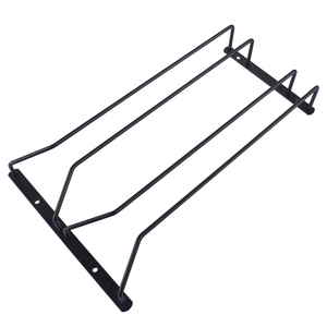 Storage Cup Holder Set for Bar Kitchen Cabinet (2 Rows) Modern Mini Decorative Display Iron Wire Metal Hanging Wine Glass Rack
