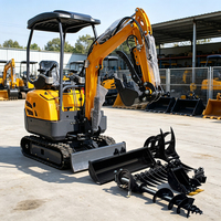 Mini-excavatrice hydraulique compacte sur chenilles en caoutchouc, service OEM personnalisé, moteur Euro 5 pour travaux d'aménagement paysager