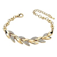 Bracelet chaîne et maillons tendance unisexe en alliage plaqué or, longueur réglable 22 cm, cadeau de luxe