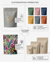 Sachet Doypack Personnalisé en Papier Kraft pour Café - Emballage Alimentaire Refermable Stratifié VMPET de Qualité Alimentaire