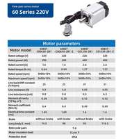 Moteur servo AC 220V avec variateur 200W 0.64Nm, bride 60mm, NEMA 23, 3000 tr/min, IP54, CE, 5 paires de pôles, efficacité IE3 pour l'automatisation