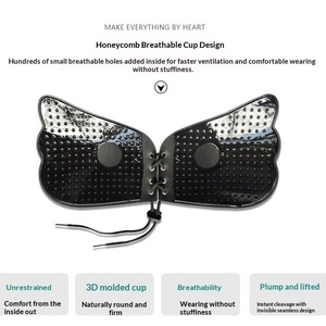 Autocollants <span class=keywords><strong>de</strong></span> poitrine invisibles, soutien-gorge adhésif liftant à cordon <span class=keywords><strong>de</strong></span> serrage, cache-tétons push-up effet galbant, approvisionnement ODM transfrontalier - Product Image 4