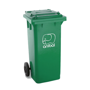 Waste <b>Bin</b> 120 L Green With <b>Wheels</b> Outdoor Use - Product Image 2