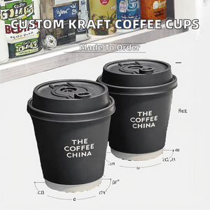 Disposable Stylish High-quality Pulp Paper Logo Carry 8oz 12oz Customized Double-walled Recyclable Cmyk Print <strong>Realpack</strong> 90mm Cups - Product Image 2