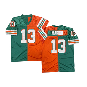 Maglia da rugby da uomo in stile vintage cucita, 12 Bob Griese, 13 Dan Marino, 34 <span class=keywords><strong>Ricky</strong></span> Williams, 39 Larry Csonka, 54 Zach Thomas, taglie S-3XL - Product Image 5