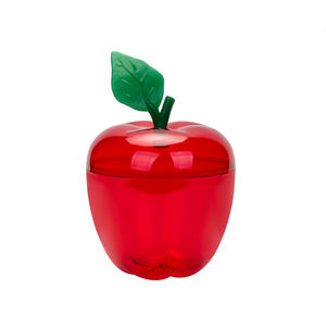 Boîte à bonbons en plastique transparente en <span class=keywords><strong>forme</strong></span> de pomme rouge et verte de 500 ml à vendre, décoration de fête de Noël - Product Image 3