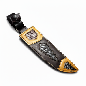 Trending Style Unique OEM Rich Grain Textured Leather Sheath for Fixed Blade Bowie Knives - Product Image 1