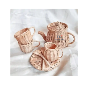 Best Item Rattan <b>Tea</b> Pot <b>Set</b> Educational High-quality Sustainable Eco-Friendly Toy <b>for</b> <b>Kids</b> & Toddlers Pretend Play - Product Image 2