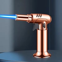 Briquet électronique coupe-vent rechargeable pour cigares et encens, type pistolet à flamme