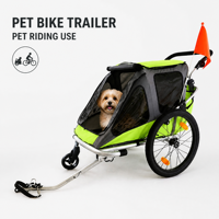 Remorque de vélo pliable 3 en 1 pour animaux de compagnie et enfants, poussette, porte-chien imperméable, personnalisation OEM disponible
