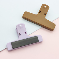 Pince magnétique multifonctionnelle pour papeterie d'étudiant Pince à reliure magnétique Journal Pince magnétique en plastique durable