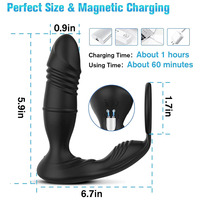 Delove Anal-Stimulator für Männer mit Elektrischer Fernbedienung und App-Steuerung, Teleskopischer Stoßvibrator, Prostata-Massagegerät, Sexspielzeug für Männer