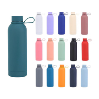 Logo couleur personnalisé bouteille d'eau réutilisable en acier inoxydable sublimation flacons sous vide bouteille d'eau thermos avec caoutchouc
