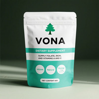 Sachets auto-scellants personnalisés pour capsules et poudres de vitamines, en aluminium avec fermeture éclair refermable