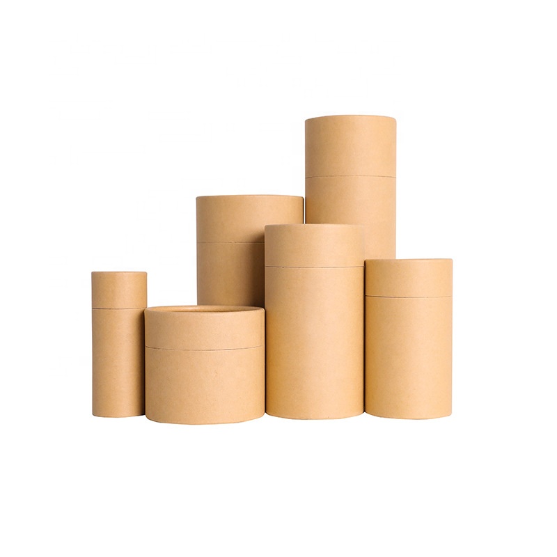 Eco Friendly Craft Gift Packaging Tubes Kraft Tea Paper Tube