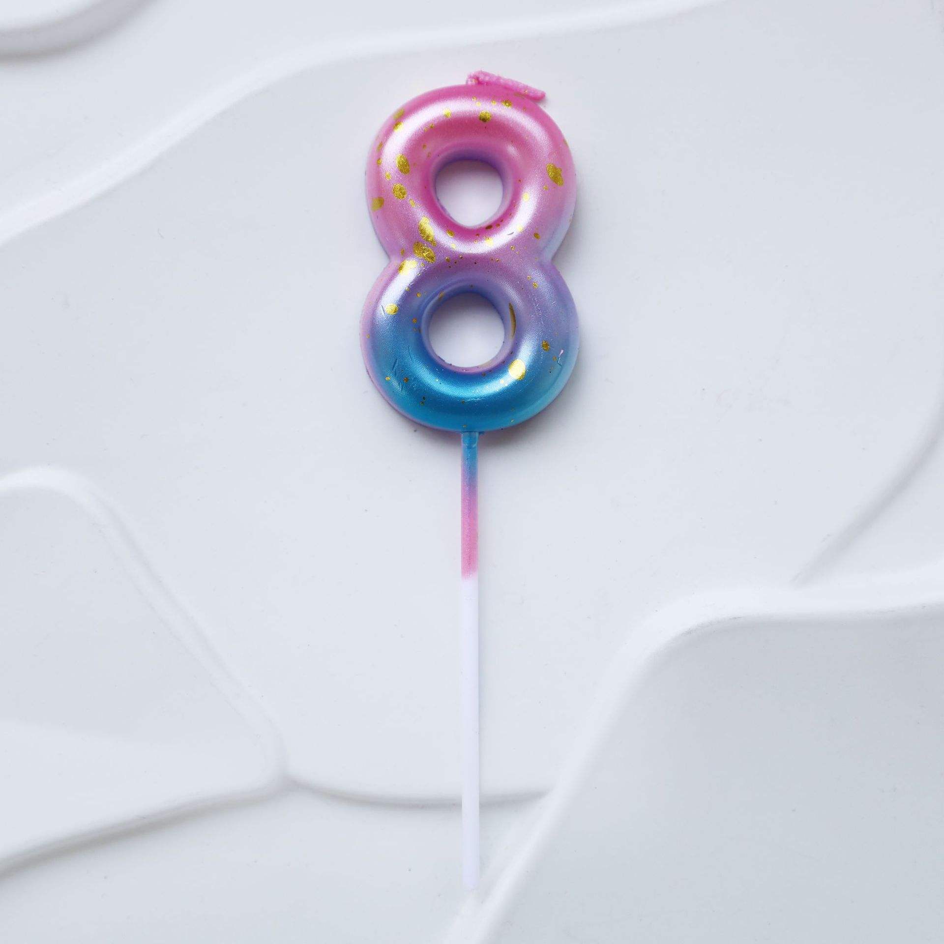 Bougie numérique rose clair dégradé bleu lac-8