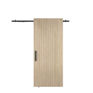Kit porta scorrevole interno moderno Hotel con Hardware invisibile in legno finito - Product Image 4