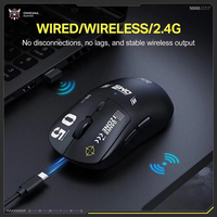 Souris de jeu ONIKUMA DM05 filaire et sans fil 2.4G, ergonomique, avec éclairage, 6400 DPI, optique, USB, pour ordinateur