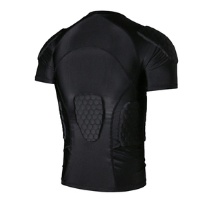 YOUNGSON Youngson Maillot de rugby personnalisable avec protection intégrale, rembourrages d'épaule en EVA, noir, compressif et entièrement ajustable - Product Image 2