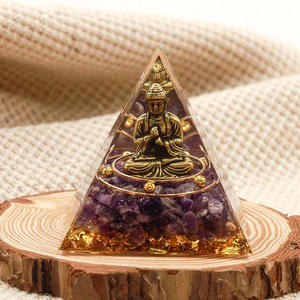 Statue de Bouddha naturelle, cristaux, pierres de guérison, méditation, orgone, pyramide d'<span class=keywords><strong>orgonite</strong></span>, artisanat, décoration de la maison - Product Image 4