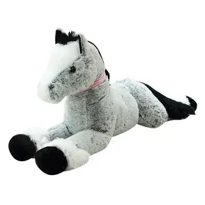 Toptan özel dolması ve peluş oyuncak hayvan at yastık çocuklar binmek at peluş