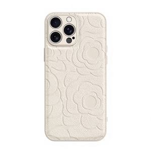 Funda para Teléfono Móvil iPhone 16 <span class=keywords><strong>Pro</strong></span> 17 <span class=keywords><strong>Pro</strong></span> <span class=keywords><strong>Max</strong></span> con Diseño de Camelia en Relieve, Estilo Ins, Antigolpes y Protección Total - Product Image 1