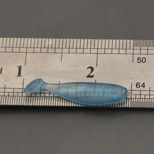 Señuelo Suave en Forma de Pez de 2.5cm, Cebo de Silicona para Pesca de Lubina, Uso en Agua Dulce y Salada, Color Pez Azul Pequeño - Product Image 5