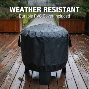 Wholesale 19 Inch Smokeless <b>Fire</b> <b>Pit</b> Outdoor <b>Wood</b> <b>Burning</b> Metal Steel Low Smoke Bonfire <b>Pit</b> with Removable Ash Pan & Cover - Product Image 5
