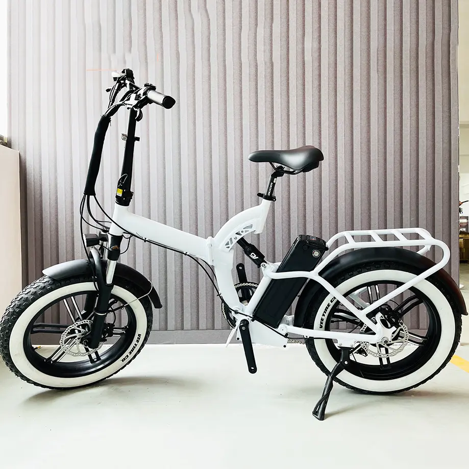 Vélo électrique pliable tout terrain, bicyclette à Suspension complète, grand pneus de 20 pouces, 1500W 48V