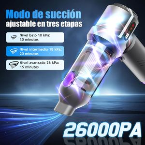 <span class=keywords><strong>Aspirateur</strong></span> à main sans fil puissant <span class=keywords><strong>pour</strong></span> voiture, souffle et aspire, 6000 mAh, moteur à brosse, filtre HEPA, 3 filtres lavables - Product Image 3
