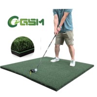Tapis de golf GSM Training Tee Box 150cm*150cm en PE, gazon synthétique 40mm, coussin en mousse EVA 10mm, garantie 2 ans, pour practice de golf