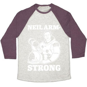 Camiseta de béisbol unisex de mezcla triple Neil Arm-Strong Lifting - Product Image 2